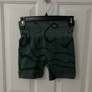 Green Workout Spandex Shorts